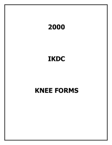 2000 IKDC KNEE FORMS