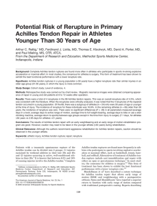 Potential Risk of Rerupture in Primary Achilles Tendon Repair in Athletes