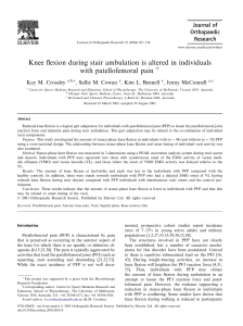 Knee ﬂexion during stair ambulation is altered in individuals