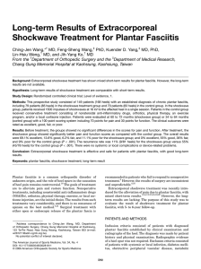 Long-term Results of Extracorporeal Shockwave Treatment for Plantar Fasciitis