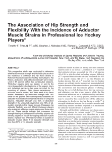 The Association of Hip Strength and