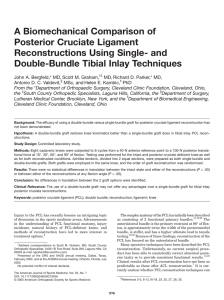 A Biomechanical Comparison of Posterior Cruciate Ligament Reconstructions Using Single- and