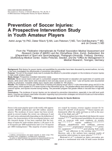 Prevention of Soccer Injuries: A Prospective Intervention Study in Youth Amateur Players