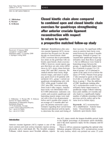 Closed kinetic chain alone compared exercises for quadriceps strengthening