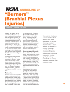 “Burners” (Brachial Plexus Injuries) GUIDELINE 2h