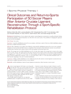 Clinical Outcomes and Return-to-Sports Participation of 50 Soccer Players