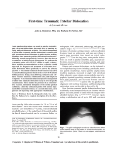 First-time Traumatic Patellar Dislocation A Systematic Review
