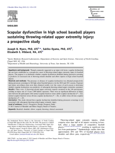 Scapular dysfunction in high school baseball players
