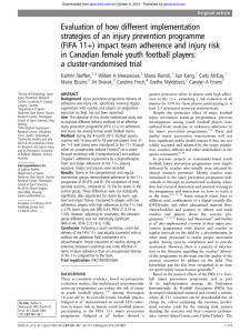 Evaluation of how different implementation strategies of an injury prevention programme