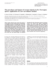 The prevalence and impact of overuse injuries in five Norwegian