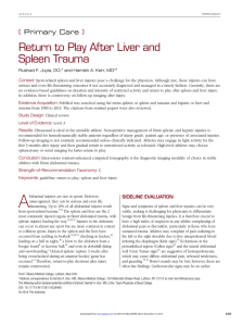 Return to Play After Liver and Spleen Trauma [ ]