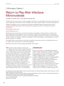 Return to Play After Infectious Mononucleosis [ ]