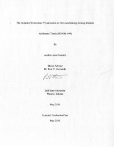 The Impact of Curriculum Visualization on Decision Making Among Students By