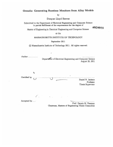 Ormolu:  Generating  Runtime  Monitors  from ... Dwayne  Lloyd  Reeves by