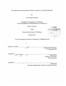 The  Synthesis and  Characterization  of Porous,  Conductive,... By