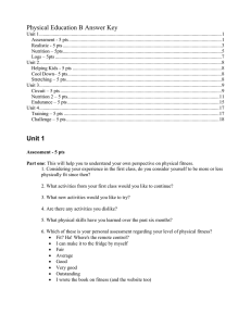 Physical Education B Answer Key