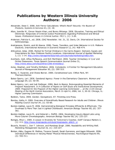 Publications by Western Illinois University Authors:  2006