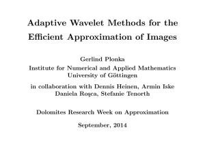 Adaptive Wavelet Methods for the Efficient Approximation of Images