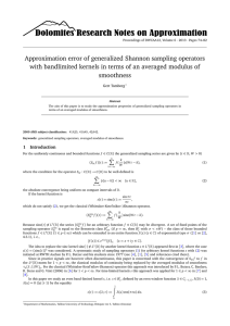 Approximation error of generalized Shannon sampling operators