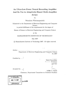 An  Ultra-Low-Power  Neural  Recording  Amplifier