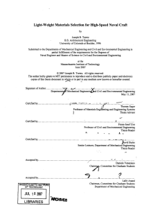 Light-Weight  Materials Selection  for High-Speed  Naval ...