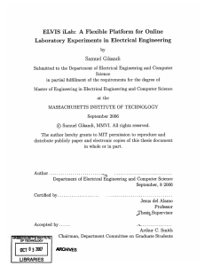 ELVIS  iLab:  A  Flexible  Platform ... Laboratory Experiments  in  Electrical  Engineering Samuel  Gikandi