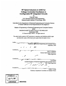 RF  Spiral in for Voltage  Controlled Oscillators in