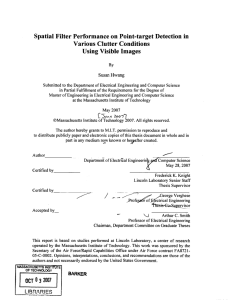 Spatial Filter Performance on  Point-target Detection  in