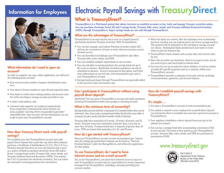 Electronic Payroll Savings with