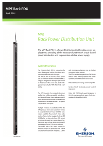MPE™ Elementary Rack PDU Rack Power Distribution Unit MPE Rack PDU