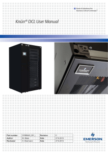 Knürr DCL User Manual ® Racks &amp; Solutions for