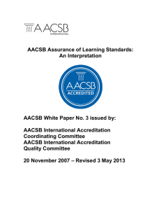 AACSB Assurance of Learning Standards: An Interpretation