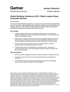 Industry Research Global Retailing Conference 2011: Retail Leaders Share Innovation Secrets