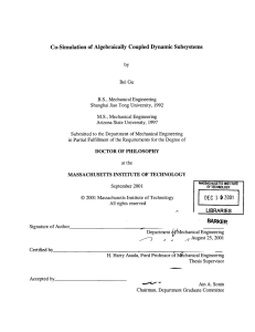 Co-Simulation  of Algebraically  Coupled  Dynamic  Subsystems