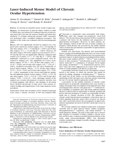 Laser-Induced Mouse Model of Chronic Ocular Hypertension