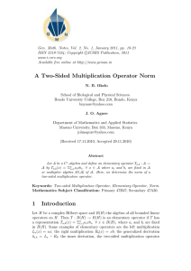 Gen. Math. Notes, Vol. 2, No. 1, January 2011, pp.... ISSN 2219-7184; Copyright °ICSRS Publication, 2011