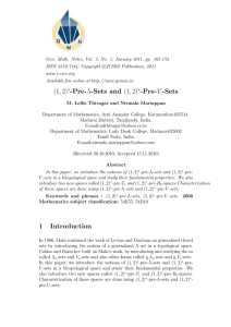 Gen. Math. Notes, Vol. 2, No. 1, January 2011, pp.... ISSN 2219-7184; Copyright °ICSRS Publication, 2011