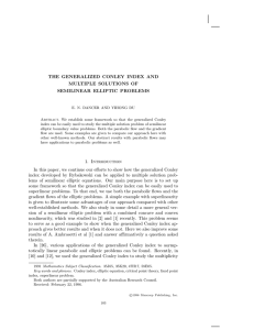 THE GENERALIZED CONLEY INDEX AND MULTIPLE SOLUTIONS OF SEMILINEAR ELLIPTIC PROBLEMS