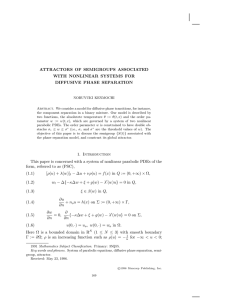 ATTRACTORS OF SEMIGROUPS ASSOCIATED WITH NONLINEAR SYSTEMS FOR DIFFUSIVE PHASE SEPARATION