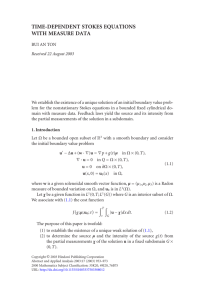 TIME-DEPENDENT STOKES EQUATIONS WITH MEASURE DATA