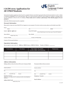 I-20/DS-2019 Application for All UPREP Students
