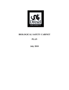 BIOLOGICAL SAFETY CABINET PLAN July 2010