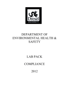 DEPARTMENT OF ENVIRONMENTAL HEALTH &amp; SAFETY