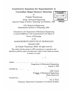 Constitutive  Equations  for  Superelasticity  in 2