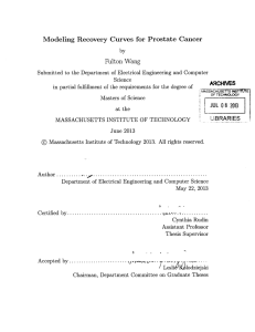Modeling  Recovery  Curves  for  Prostate ... ARCHNES Fulton  Wang