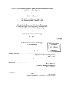 Concept  Development  for Lightweight  Binary-Actuated  Robotic ... Application  to  Space  Systems