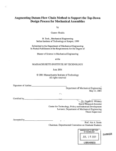 Augmenting  Datum Flow  Chain Method to  Support... Design  Process  for Mechanical Assemblies