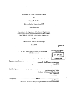 Algorithms  for Closed  Loop  Shape Control A. Purdue University