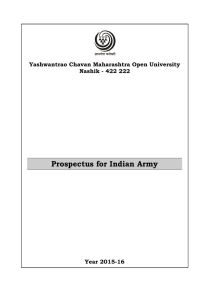 Prospectus for Indian Army Yashwantrao Chavan Maharashtra Open University