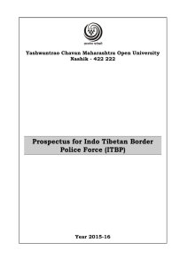Prospectus for Indo Tibetan Border Police Force (ITBP) Nashik - 422 222